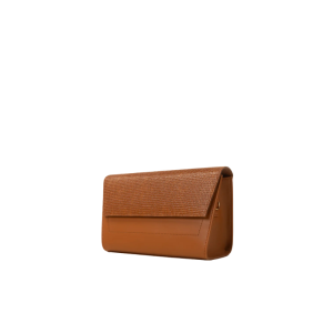 Alternative view of Tan Structured Flap Handbag